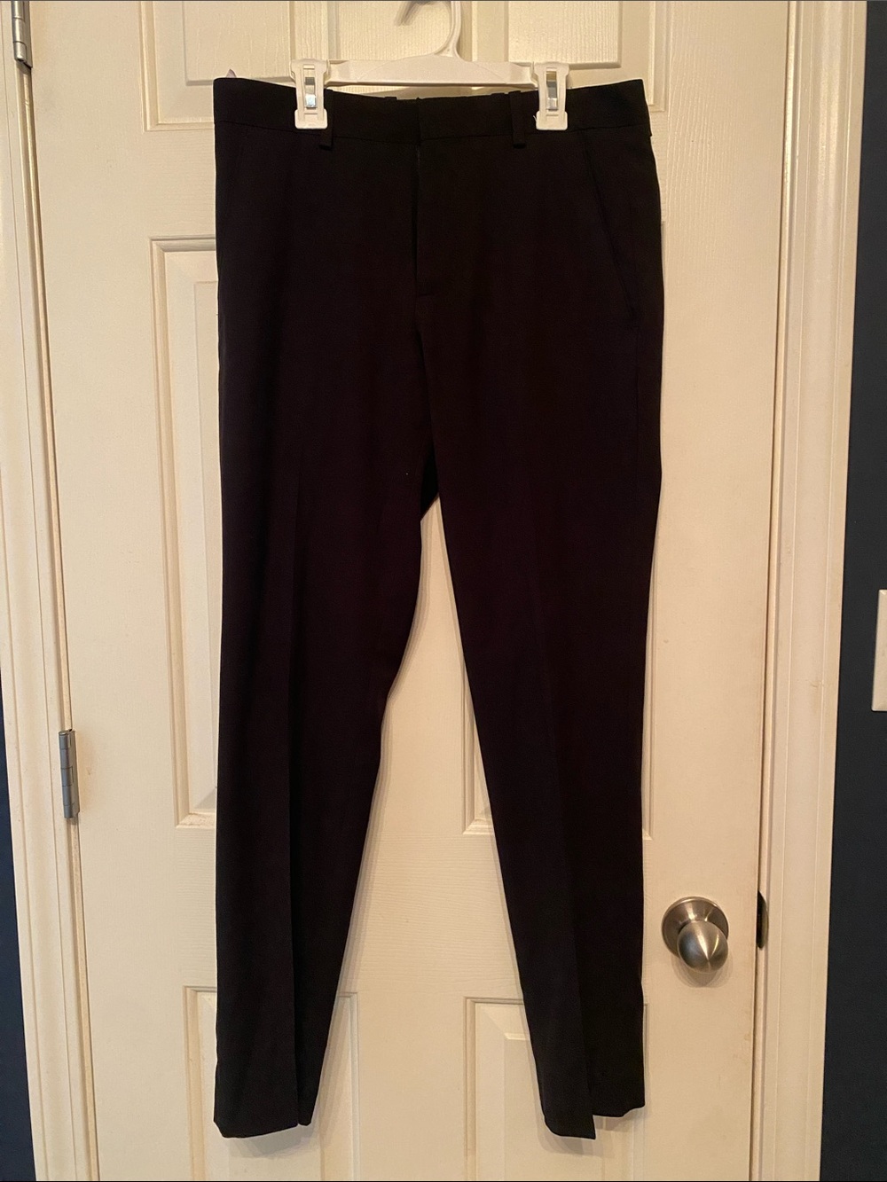 Men's Black Dress Pants - Modern Tailored Design - Perry Ellis
